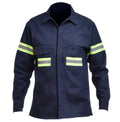 Camisa 14 oz industrial mezclilla con reflejante